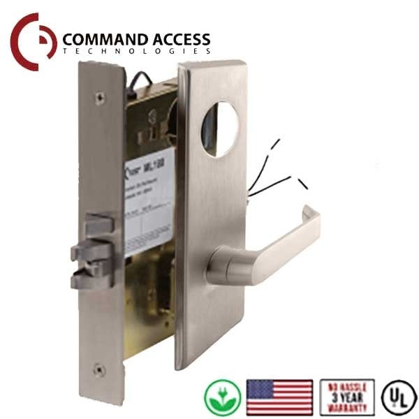 EU Storeroom Function Mortise with Trim, 24Volt, 17 Lever, Escutcheon, Kit For Schlage L9000 Series,